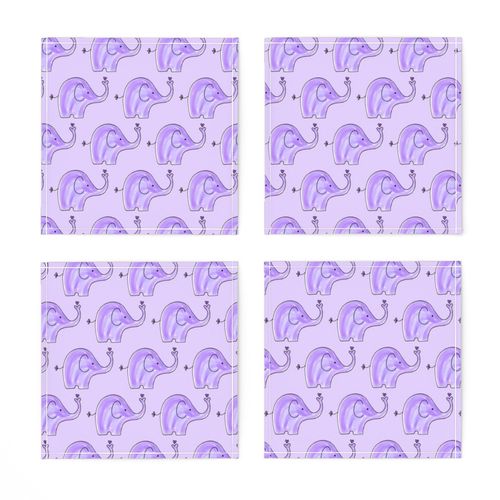 Purple Elephants - Larger Version