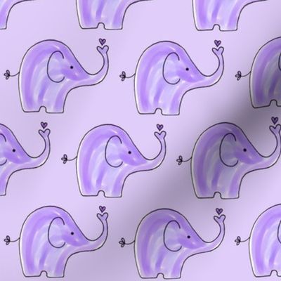 Purple Elephants - Larger Version