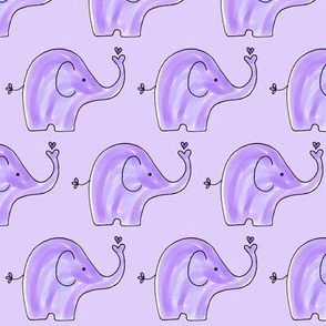 Purple Elephants - Larger Version