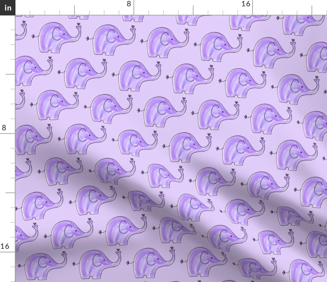 Purple Elephants - Larger Version