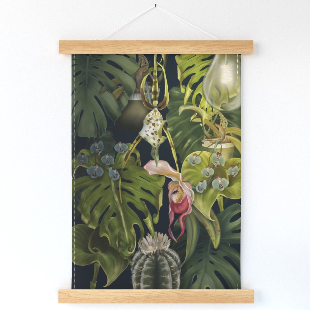 Indoor Garden Wall Hanging with orchids