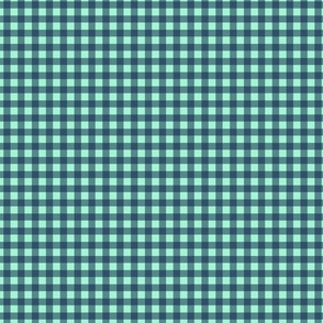 Blue and Mint Gingham