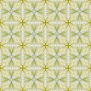 Green and Yellow Pastel Mandala Geometric Pattern