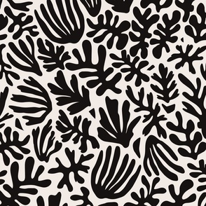 Matisse inspired Shapes Black and White
