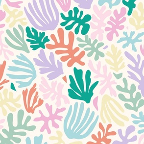 Matisse inspired Shapes Soft Pastels