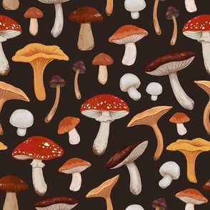 Mushroom Medley - Black