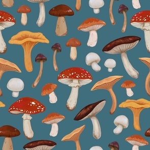 Mushroom Medley - Turquoise