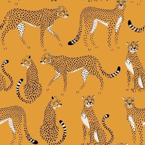 Spring Cheetah Pattern - Honey Yellow