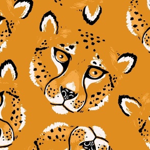 Autumn Wild Cheetah Face Large