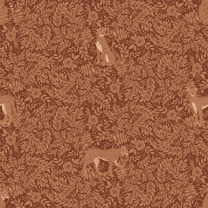 William Morris Inspired Winter Subtle Cheetah Pattern - Medium