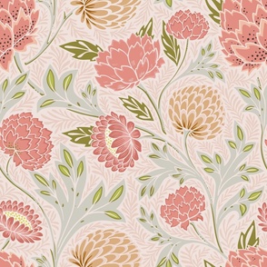 Countryside Garden - Soft Pink and Mint