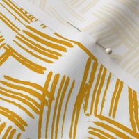 Inky Scratches - Medium - Yellow on White