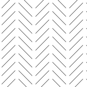 Simple Diagonal Lines - Black and White - Medium