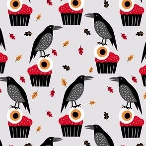 Halloween Party Creepy Cupcakes and Crows