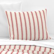 Ticking Stripe vertical - Vintage Red - xxx