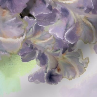 Watercolor Flowers in Purples