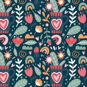 Bright Spring Floral Seamless Pattern
