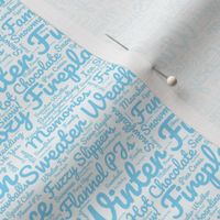 Winter Fun Words in Ice Blue