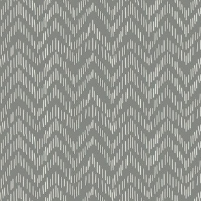 Small Tally Chevron - pewter/natural