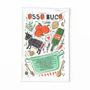 Osso Buco Recipe Tea Towel and Wall Hanging