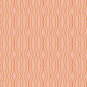 Curved Lines Pattern Pink Orange