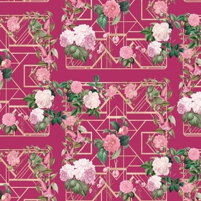 art deco trellis wallpaper-pattern pink