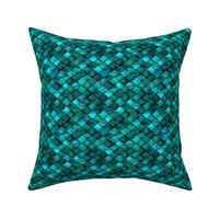 Jennifer: ROTATED SMALL Dark Teal Mermaid or Dragon Scales, after Fabergé, by Su_G_©SuSchaefer