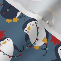 Christmas Penguin and garland
