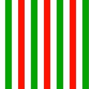 Christmas Dots - Red and Green and White Stripes