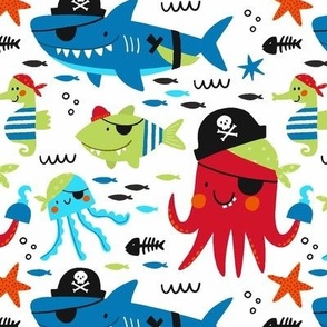 Under water - Octopus, sharks  pirate party