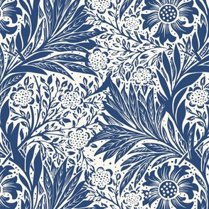 William Morris Marigold Blue Large Scale