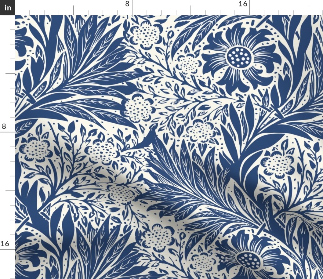 William Morris Marigold Blue Large Scale