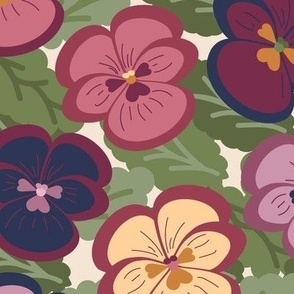 Garden of Pansies -100 pattern project-15