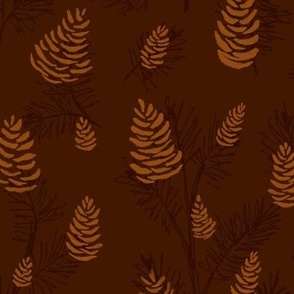 Pinecones Needles DK Brown