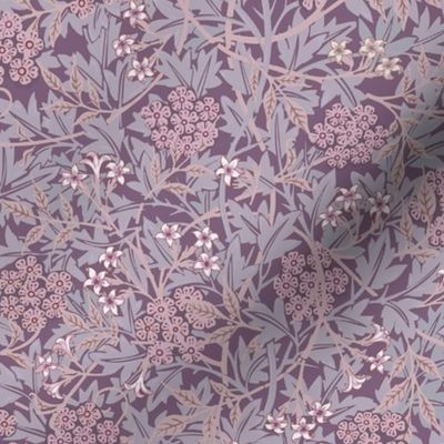 William Morris Jasmine Vintage Mauve Fabric - Medium Scale