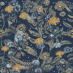 Daisy Dance - Navy - The Cozy Cabin Collection - Autumn and Winter 2021 