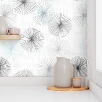 Dandelions Confetti White M+M Grays Slate H2O by Friztin