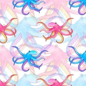 watercolor octopuses