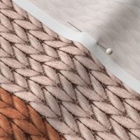 Terracotta pink knit stripes Wallpaper