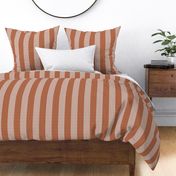 Terracotta pink knit stripes Wallpaper