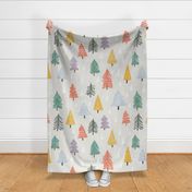 Christmas trees-beige-extra large