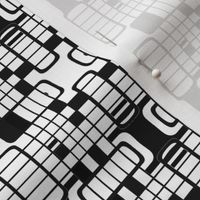 Black and White Gameboard Geometric © Gingezel™ 2012