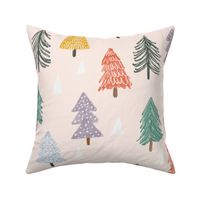 Christmas trees-pink-large