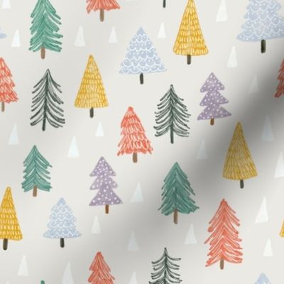 Christmas trees-beige-small