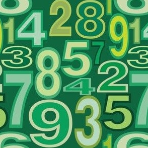 Smaller Solid Numbers Green