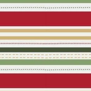 Merriest: Red And Green Christmas Stripe