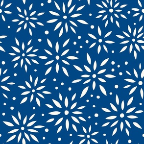 Flower Bursts - Blue // Large