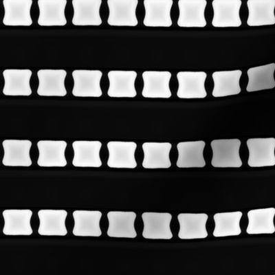 White Lozenge Stripe on Black © Gingezel™ 2012