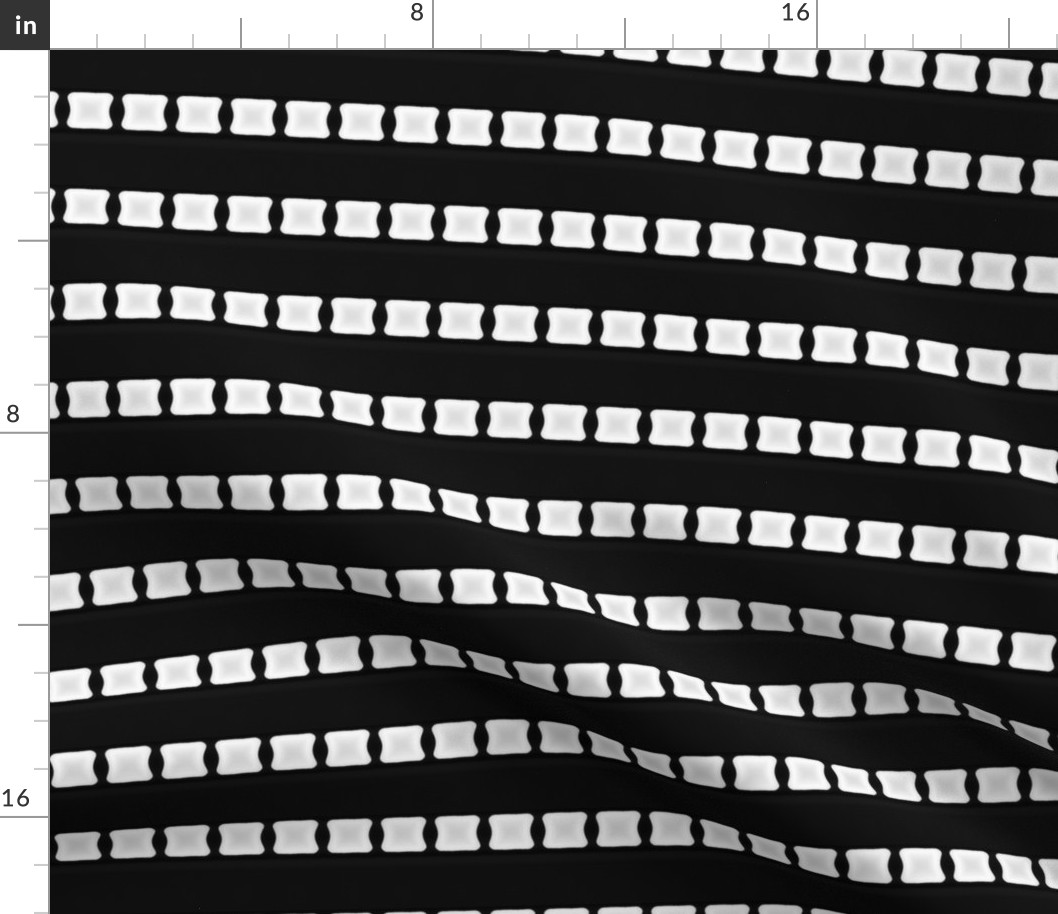 White Lozenge Stripe on Black © Gingezel™ 2012