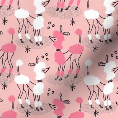 Posh Poodles ~ Outline pink and white